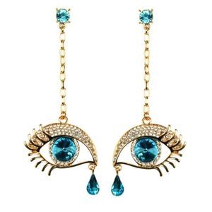 LA Luxe Crystal Eye Earrings